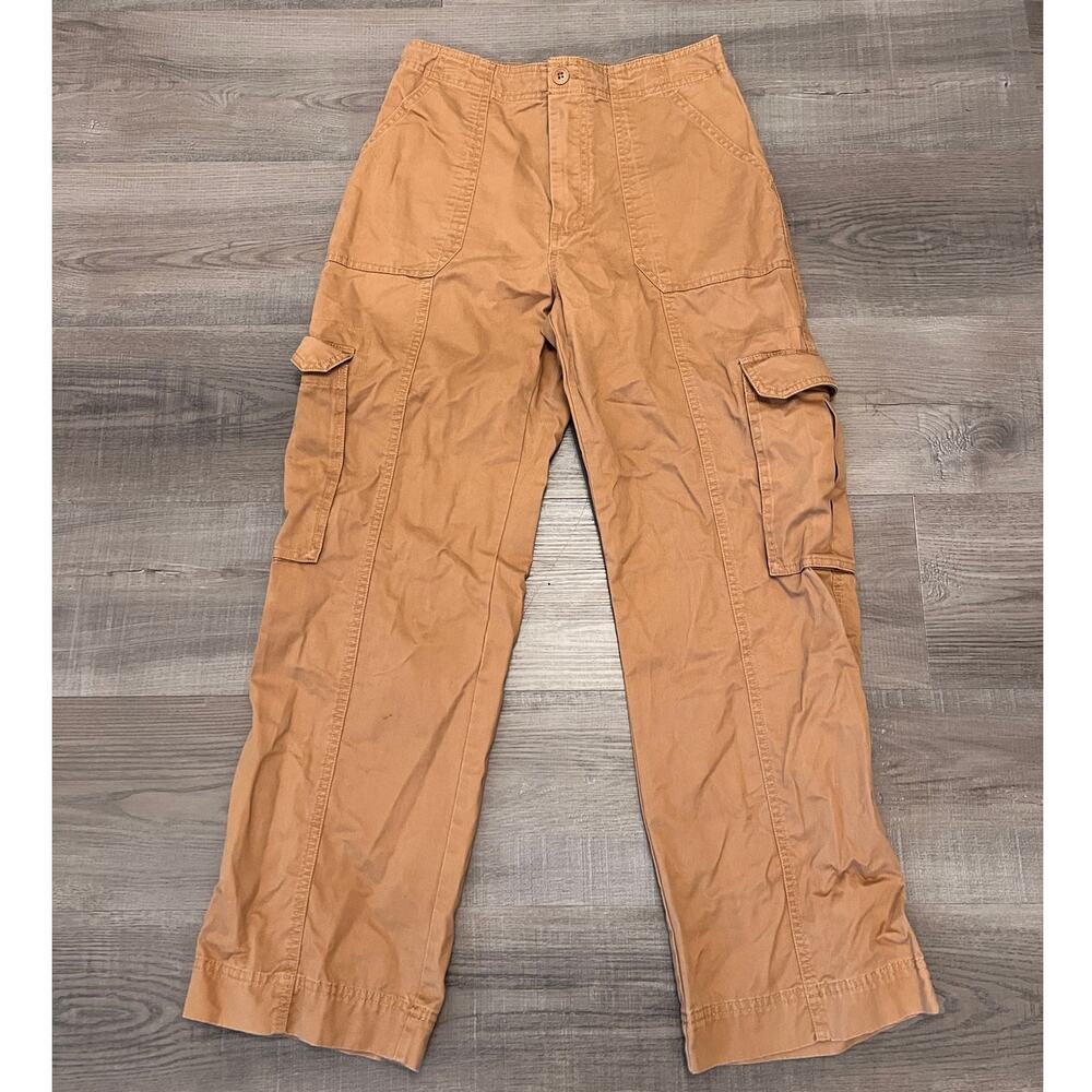 Abercrombie & Fitch Tan Utility Cargo Wide Leg Pants - Short